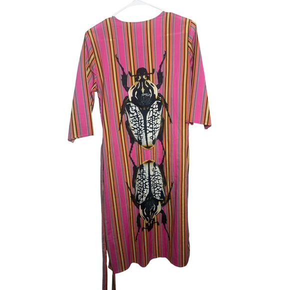 Figue Pink Scarab Mini Dress with Tie Sz. XS - Picture 9 of 10